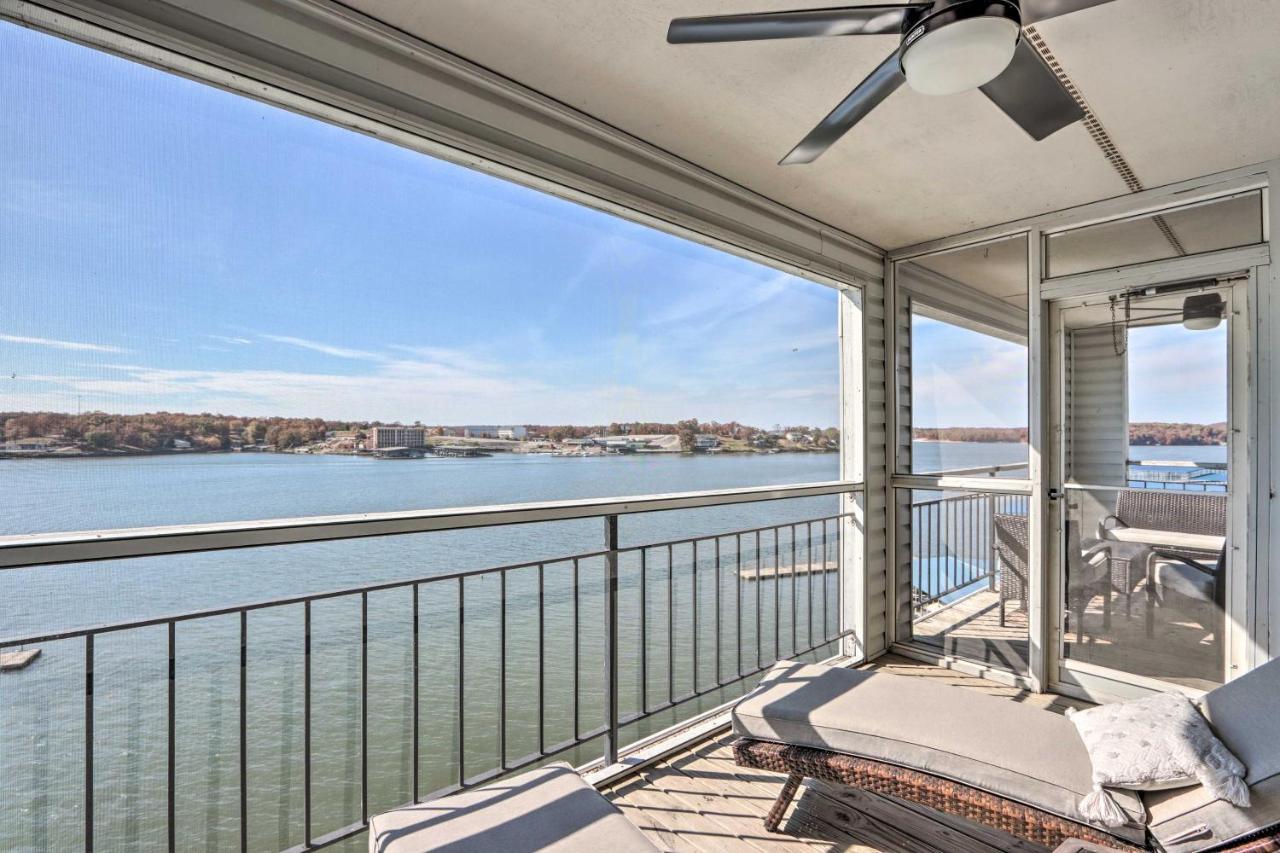 Sunny Osage Beach With Balcony And Lakefront View Exterior photo
